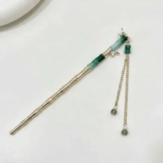 green-bamboo-hairpin-tassel-accessory